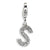 Amore La Vita Sterling Silver CZ Letter S Charm hide-image