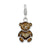 Enameled Teddy Bear Charm in Sterling Silver