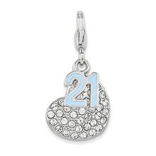 Amore La Vita Sterling Silver Enameled Heart & 21 Charm hide-image