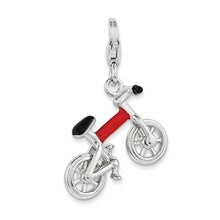 Amore La Vita Sterling Silver 3-D Enameled Bicycle Charm hide-image