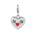 Amore La Vita Sterling Silver Enameled Heart Mom Charm hide-image