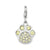 Amore La Vita Sterling Silver Rhodium Enameled Paw Print Charm hide-image