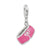 Pink Enameled 3-D Bikini Bottom Charm in Sterling Silver