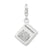 Polished Passport Charm in Sterling Silver