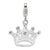 Amore La Vita Sterling Silver CZ Crown Charm hide-image