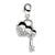 Amore La Vita Sterling Silver CZ Heart and Key Charm hide-image