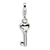 3-D Key Charm in Sterling Silver