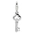 Amore La Vita Sterling Silver Polished Skeleton Key Charm hide-image