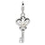 Freshwater Cultured Pearl Key Charm in Sterling Silver