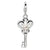 Amore La Vita Sterling Silver Freshwater Cultured Pearl Key Charm hide-image