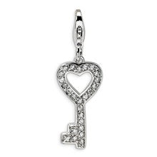 Amore La Vita Sterling Silver CZ Key Charm hide-image