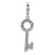 Amore La Vita Sterling Silver Round Top CZ Key Charm hide-image