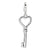 Amore La Vita Sterling Silver Polished Open Heart Key Charm hide-image