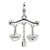 Amore La Vita Sterling Silver 3-D Enameled Scales of Justice Charm hide-image