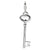 Amore La Vita Sterling Silver Polished Open Oval Heart Key Charm hide-image