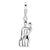 Amore La Vita Sterling Silver 3-D Enameled Couple Embracing Charm hide-image