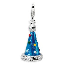 Amore La Vita Sterling Silver 3-D Enameled Party Hat Charm hide-image