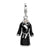 Amore La Vita Sterling Silver 3-D Enameled Black Robe Charm hide-image