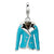 Amore La Vita Sterling Silver 3-D Enameled Blue Jacket Charm hide-image