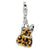 Amore La Vita Sterling Silver CZ Black/Yellow Enameled Overall Charm hide-image