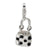 Enameled Purse Charm in Sterling Silver