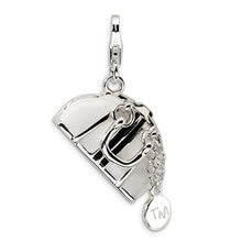 Amore La Vita Sterling Silver 3-D Enameled Purse Charm hide-image