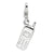 Polished Cell Phone Charm in Sterling Silver