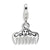 Amore La Vita Sterling Silver Swarovski Element & Enamel Comb Charm hide-image