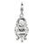 3-D Vanity Chair Charm in Sterling Silver