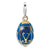 Gold-Plated Enameled Blue Egg Charm in Sterling Silver