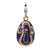 Gold-Plated Swarovski Element Purple Egg Charm in Sterling Silver