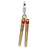 Amore La Vita Sterling Silver 3-D Enameled Gold-Plated Chopstick Charm hide-image