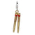 3-D Enameled Gold-Plated Chopstick Charm in Sterling Silver