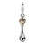 Gold-Plated 3-D Spoon Charm in Sterling Silver