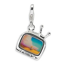 Amore La Vita Sterling Silver 3-D Enameled TV Charm hide-image