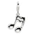 2-D Enameled on Back Musical Note Charm in Sterling Silver