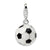 3-D Enameled Soccer Ball Charm in Sterling Silver