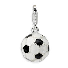 Amore La Vita Sterling Silver 3-D Enameled Soccer Ball Charm hide-image