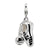 3-D Enameled Soccer Shoe & Ball Charm in Sterling Silver