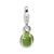 3-D Enameled Tennis Ball Charm in Sterling Silver