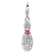 Amore La Vita Sterling Silver 3-D Enameled Bowling Pin Charm hide-image