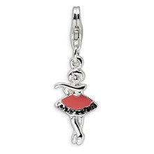 Amore La Vita Sterling Silver Polished & Enamel Ballerina Charm hide-image