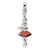 Polished & Enamel Ballerina Charm in Sterling Silver