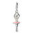 3-D Enamel Ballerina Charm in Sterling Silver