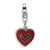 Amore La Vita Sterling Silver CZ & Enameled Heart Shaped Charm hide-image