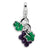 Amore La Vita Sterling Silver 3-D Enameled Grapes Charm hide-image