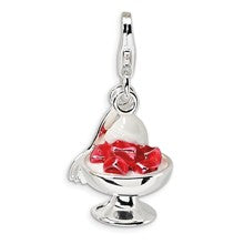 Amore La Vita Sterling Silver 3-D Enameled Parfait and Spoon Charm hide-image