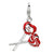 Amore La Vita Sterling Silver Enamel Red Heart Be Mine Lollipop Charm hide-image