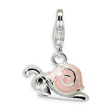 Amore La Vita Sterling Silver Enamel Pink Snail Charm hide-image