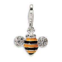 Amore La Vita Sterling Silver 3-D & CZ Enameled Bubble Bee Charm hide-image